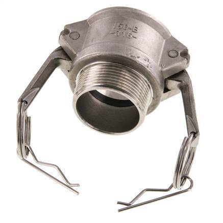 Camlock DN 40 (1 1/2'') Stainless Steel Coupling R 1 1/2'' Male Thread Type B MIL-C-27487