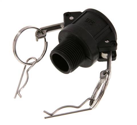 Camlock DN 20 (3/4'') Polypropylene Coupling R 3/4'' Male Thread Type B MIL-C-27487
