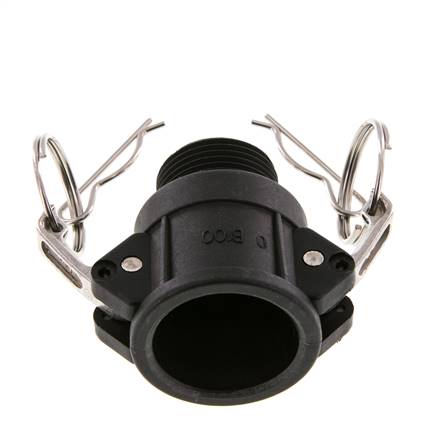 Camlock DN 25 (1'') Polypropylene Coupling R 1'' Male Thread Type B MIL-C-27487