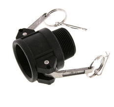 Camlock DN 32 (1 1/4'') Polypropylene Coupling R 1 1/4'' Male Thread Type B MIL-C-27487