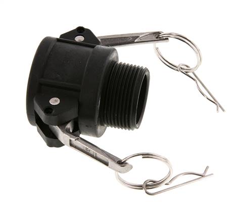 Camlock DN 32 (1 1/4'') Polypropylene Coupling R 1 1/4'' Male Thread Type B MIL-C-27487