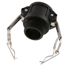 Camlock DN 32 (1 1/4'') Polypropylene Coupling R 1 1/4'' Male Thread Type B MIL-C-27487