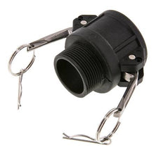 Camlock DN 40 (1 1/2'') Polypropylene Coupling R 1 1/2'' Male Thread Type B MIL-C-27487
