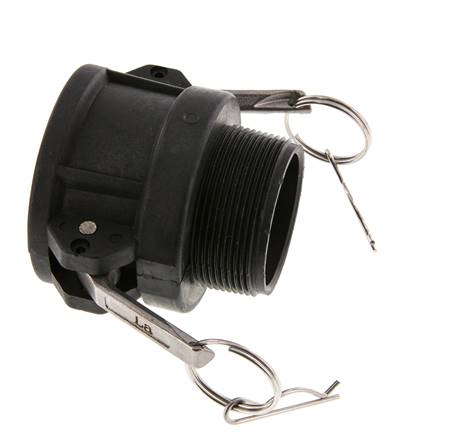 Camlock DN 50 (2'') Polypropylene Coupling R 2'' Male Thread Type B MIL-C-27487
