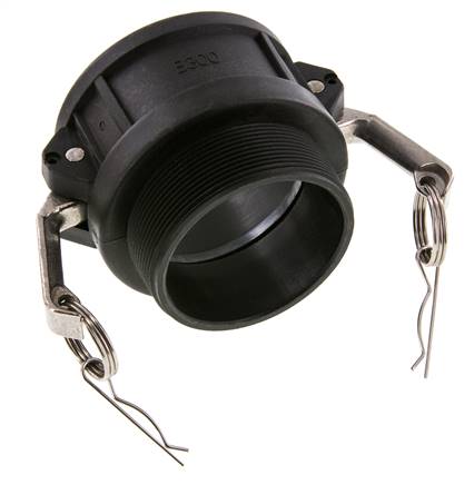 Camlock DN 75 (3'') Polypropylene Coupling R 3'' Male Thread Type B MIL-C-27487