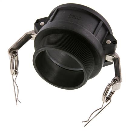 Camlock DN 75 (3'') Polypropylene Coupling R 3'' Male Thread Type B MIL-C-27487