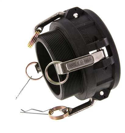 Camlock DN 90 (4'') Polypropylene Coupling R 4'' Male Thread Type B MIL-C-27487