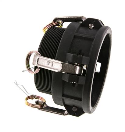Camlock DN 90 (4'') Polypropylene Coupling R 4'' Male Thread Type B MIL-C-27487