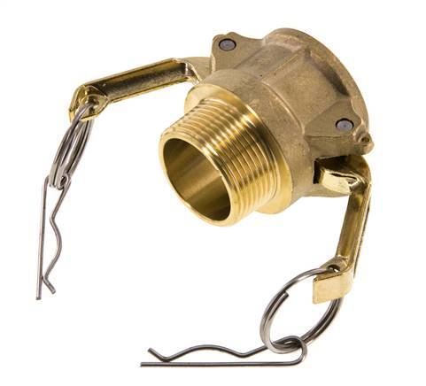 Camlock DN 32 (1 1/4'') Brass Coupling R 1 1/4'' Male Thread Type B MIL-C-27487