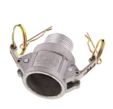 Camlock DN 25 (1'') Aluminium Coupling R 1'' Male Thread Type B MIL-C-27487