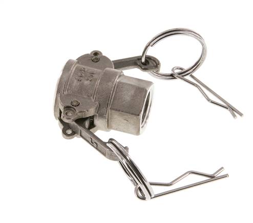 Camlock DN 15 (1/2'') Stainless Steel Coupling Rp 1/2'' Female Thread Type D MIL-C-27487