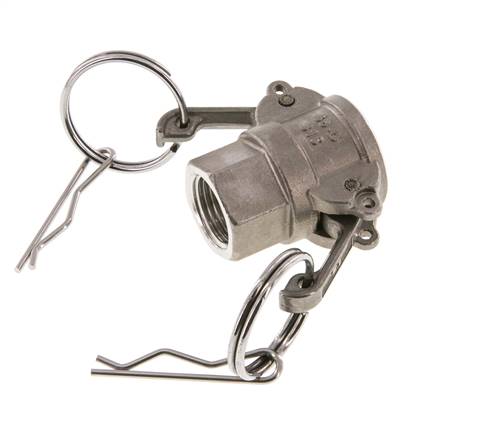 Camlock DN 15 (1/2'') Stainless Steel Coupling Rp 1/2'' Female Thread Type D MIL-C-27487