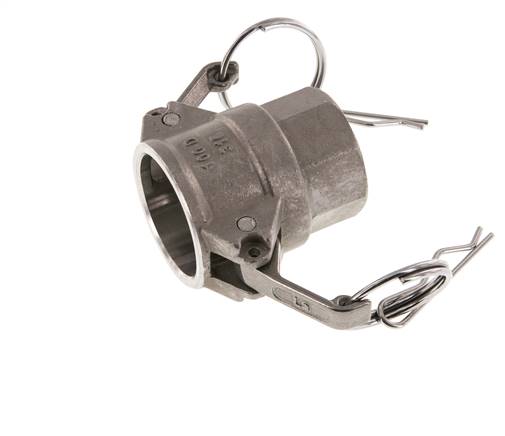 Camlock DN 25 (1'') Stainless Steel Coupling Rp 1'' Female Thread Type D MIL-C-27487