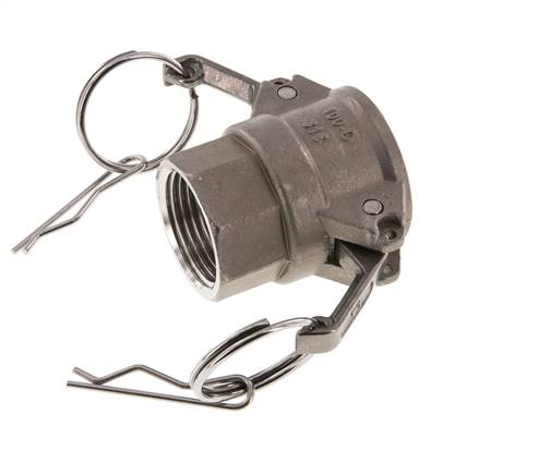 Camlock DN 25 (1'') Stainless Steel Coupling Rp 1'' Female Thread Type D MIL-C-27487