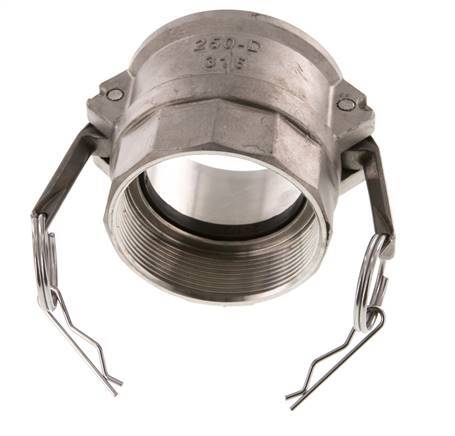 Camlock DN 60 (2 1/2'') Stainless Steel Coupling Rp 2 1/2'' Female Thread Type D MIL-C-27487