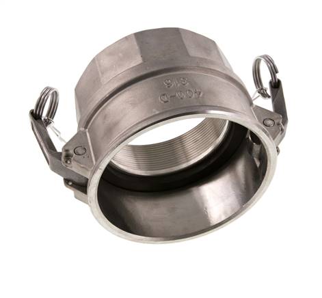 Camlock DN 90 (4'') Stainless Steel Coupling Rp 4'' Female Thread Type D MIL-C-27487