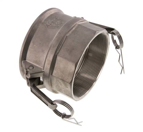 Camlock DN 90 (4'') Stainless Steel Coupling Rp 4'' Female Thread Type D MIL-C-27487