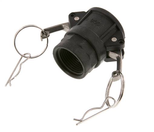 Camlock DN 25 (1'') Polypropylene Coupling Rp 1'' Female Thread Type D MIL-C-27487