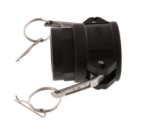 Camlock DN 40 (1 1/2'') Polypropylene Coupling Rp 1 1/4'' Female Thread Type D MIL-C-27487