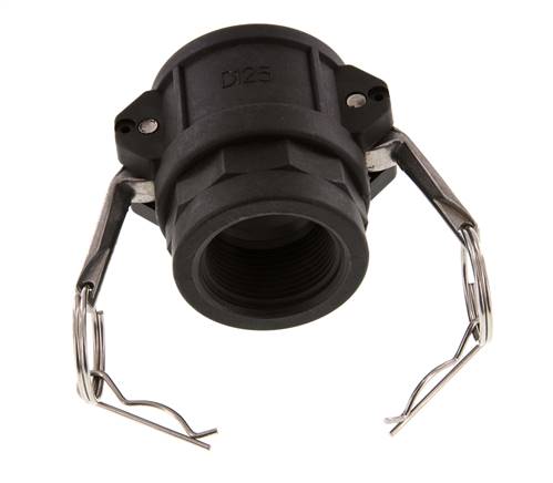 Camlock DN 40 (1 1/2'') Polypropylene Coupling Rp 1 1/4'' Female Thread Type D MIL-C-27487