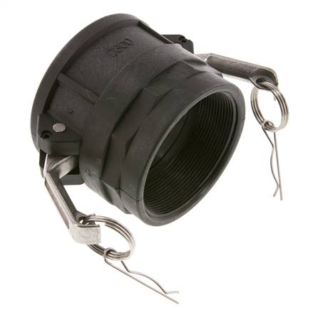 Camlock DN 75 (3'') Polypropylene Coupling Rp 3'' Female Thread Type D MIL-C-27487