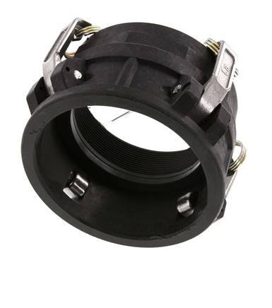 Camlock DN 90 (4'') Polypropylene Coupling Rp 4'' Female Thread Type D MIL-C-27487