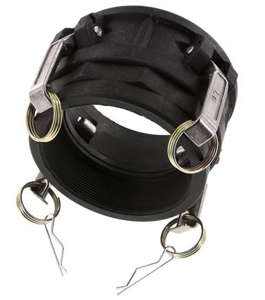 Camlock DN 90 (4'') Polypropylene Coupling Rp 4'' Female Thread Type D MIL-C-27487