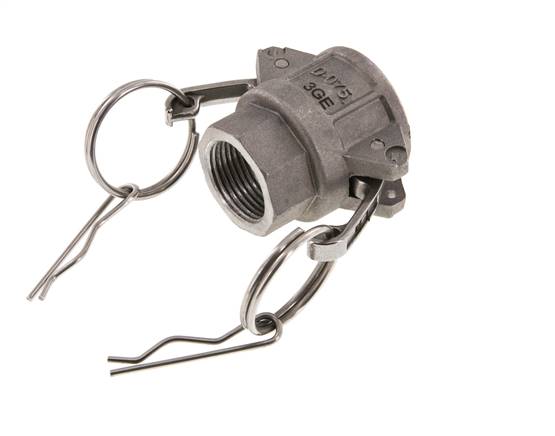 Camlock DN 20 (3/4'') Aluminium Coupling Rp 3/4'' Female Thread Type D MIL-C-27487