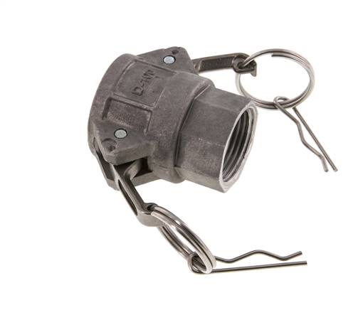 Camlock DN 25 (1'') Aluminium Coupling Rp 1'' Female Thread Type D MIL-C-27487