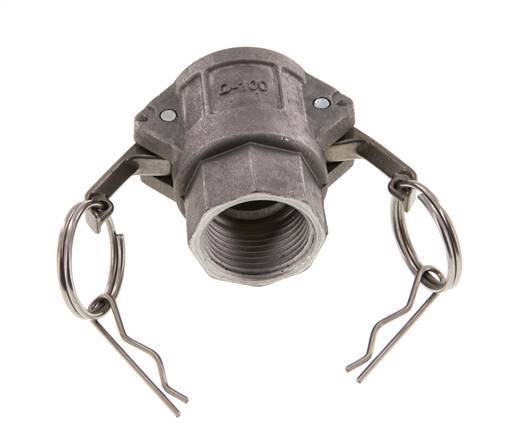 Camlock DN 25 (1'') Aluminium Coupling Rp 1'' Female Thread Type D MIL-C-27487