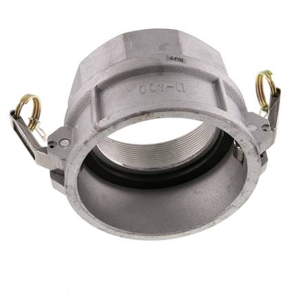 Camlock DN 140 (6'') Aluminium Coupling Rp 6'' Female Thread Type D MIL-C-27487