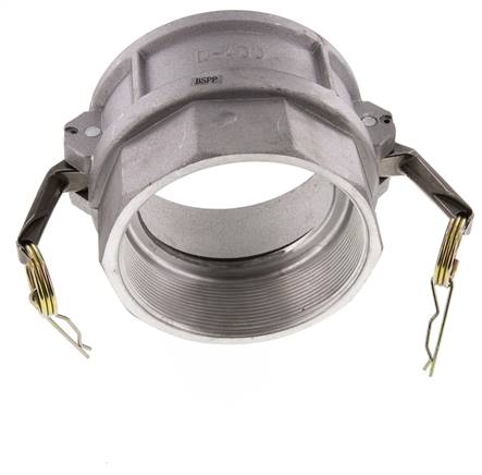 Camlock DN 90 (4'') Aluminium Coupling Rp 4'' Female Thread Type D MIL-C-27487