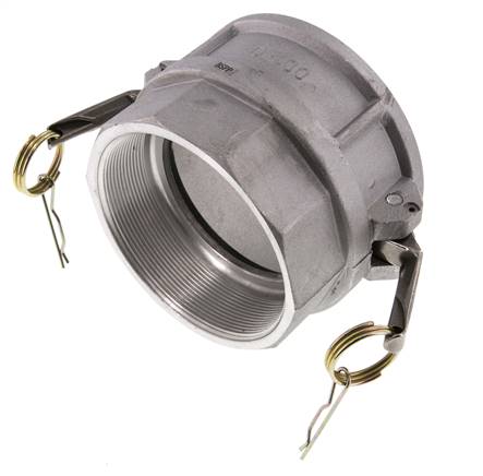 Camlock DN 90 (4'') Aluminium Coupling Rp 4'' Female Thread Type D MIL-C-27487