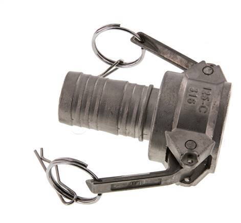 Camlock DN 32 (1 1/4'') Stainless Steel Coupling Hose Pillar (32 mm) Type C MIL-C-27487