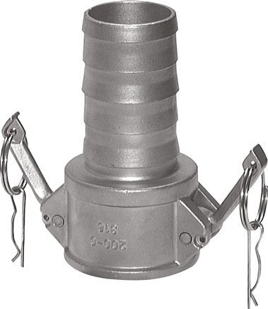 Camlock DN 140 (6'') Stainless Steel Coupling Hose Pillar (150 mm) Type C MIL-C-27487
