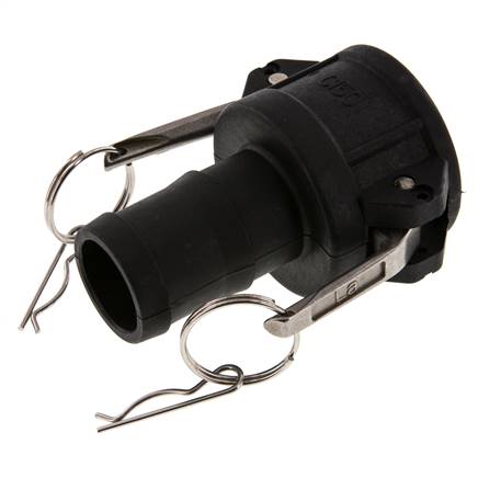 Camlock DN 40 (1 1/2'') Polypropylene Coupling Hose Pillar (38 mm) Type C MIL-C-27487