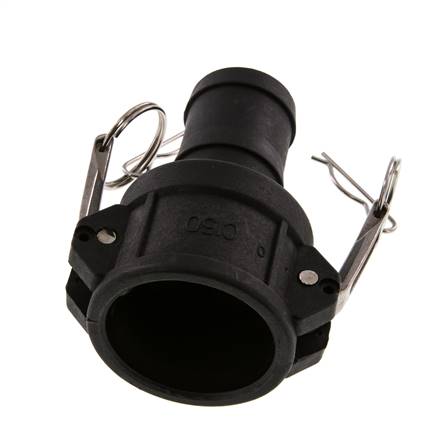 Camlock DN 40 (1 1/2'') Polypropylene Coupling Hose Pillar (38 mm) Type C MIL-C-27487