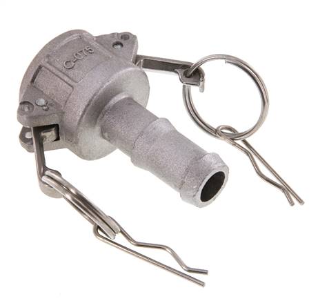 Camlock DN 20 (3/4'') Aluminium Coupling Hose Pillar (19 mm) Type C MIL-C-27487