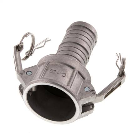 Camlock DN 40 (1 1/2'') Aluminium Coupling Hose Pillar (38 mm) Type C MIL-C-27487
