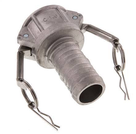 Camlock DN 40 (1 1/2'') Aluminium Coupling Hose Pillar (38 mm) Type C MIL-C-27487
