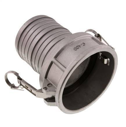 Camlock DN 90 (4'') Aluminium Coupling Hose Pillar (100 mm) Type C MIL-C-27487