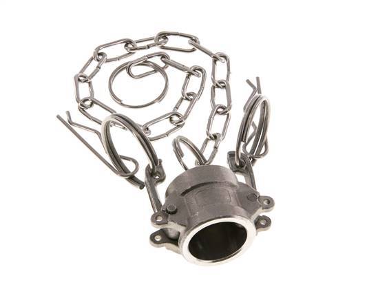 Camlock DN 15 (1/2'') Stainless Steel Coupling End Cap Type DC MIL-C-27487