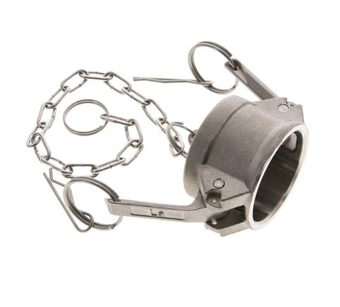 Camlock DN 40 (1 1/2'') Stainless Steel Coupling End Cap Type DC MIL-C-27487