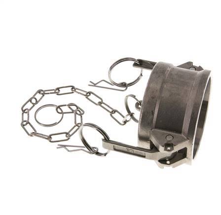 Camlock DN 60 (2 1/2'') Stainless Steel Coupling End Cap Type DC MIL-C-27487