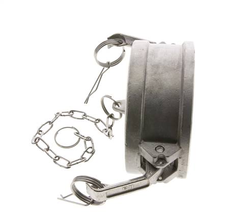 Camlock DN 90 (4'') Stainless Steel Coupling End Cap Type DC MIL-C-27487