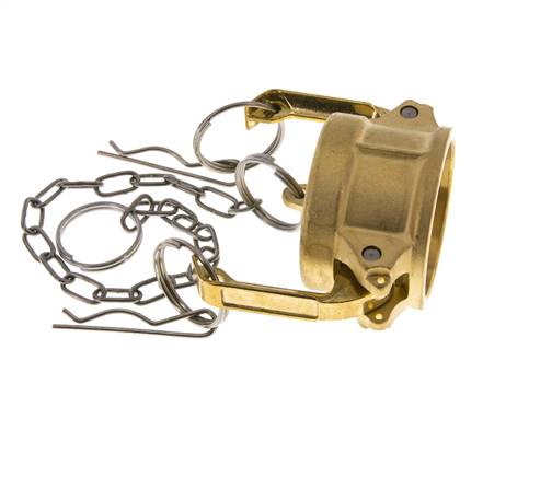Camlock DN 40 (1 1/2'') Brass Coupling End Cap Type DC MIL-C-27487