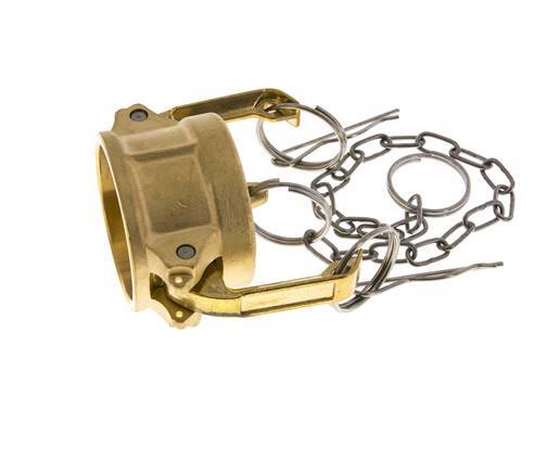 Camlock DN 40 (1 1/2'') Brass Coupling End Cap Type DC MIL-C-27487