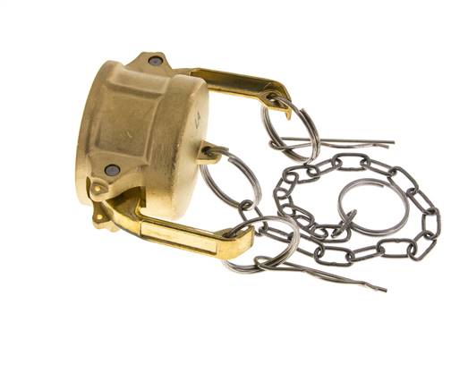 Camlock DN 40 (1 1/2'') Brass Coupling End Cap Type DC MIL-C-27487