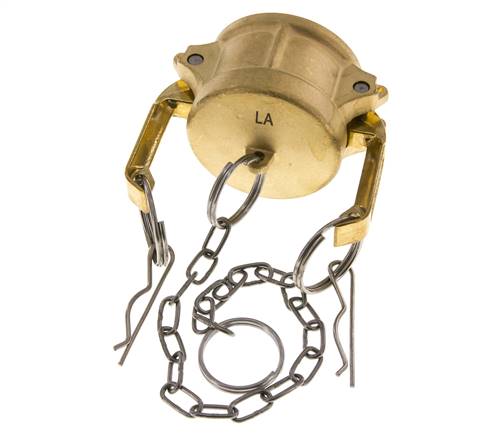 Camlock DN 40 (1 1/2'') Brass Coupling End Cap Type DC MIL-C-27487