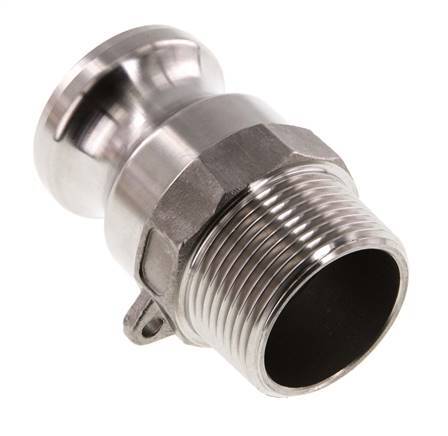 Camlock DN 32 (1 1/4'') Stainless Steel Coupling R 1 1/4'' Male Thread Type F MIL-C-27487